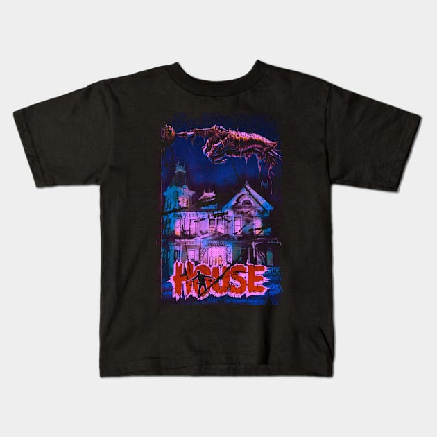 Welcome To The House Of Horrors Classic Horror Movie Tee Kids T-Shirt by HOuseColorFULL